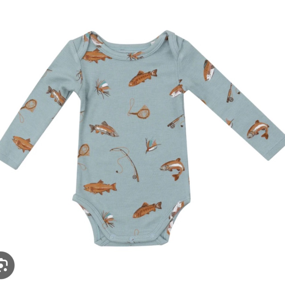 Angel Dear Bodysuit with Trout Print